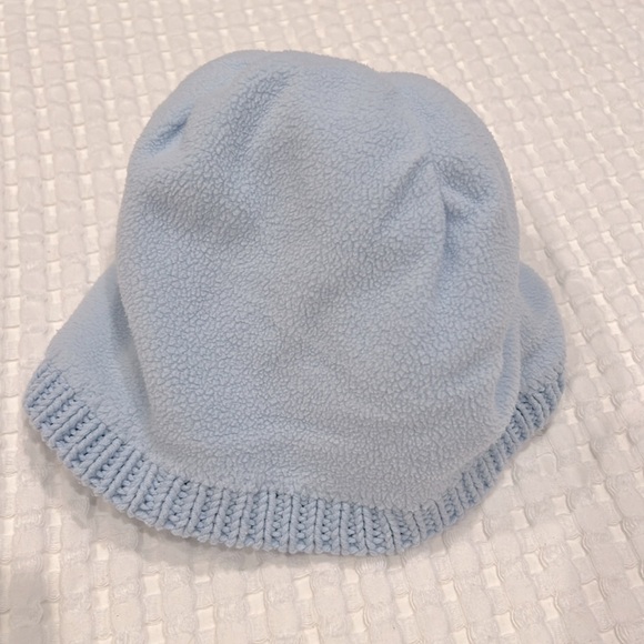 Light Blue Nike Swoosh Cable Knit Pom Beanie OS - Picture 6 of 6